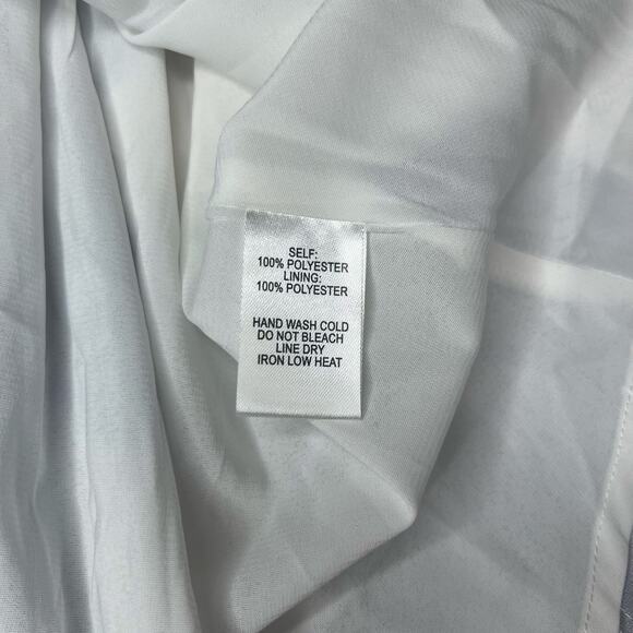 NWT Lulus White Blue Floral Print Deep V-Neck Sleeveless A-Line Dress Size Small - Picture 16 of 16